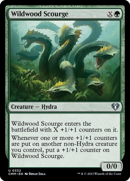 Wildwood Scourge - Wildwood Scourge enters the battlefield with X +1/+1 counters on it.