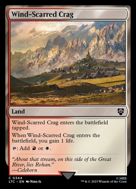 Wind-Scarred Crag - This land enters tapped.