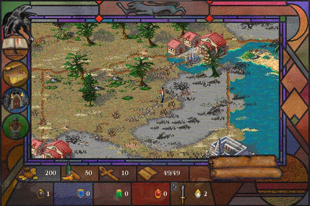 Screenshot of the Magic The Gathering game Shandalar