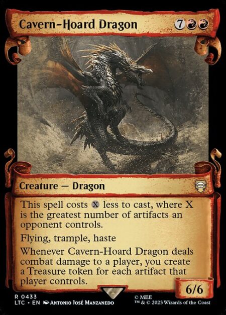 Cavern-Hoard Dragon - This spell costs {X} less to cast