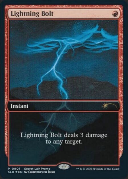 Lightning Bolt - Lightning Bolt deals 3 damage to any target.