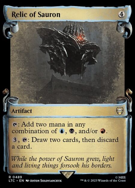 Relic of Sauron - {T}: Add two mana in any combination of {U}