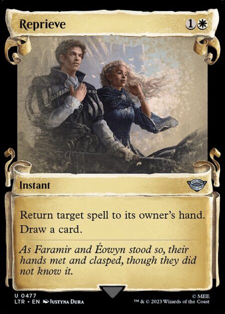 Reprieve - Return target spell to its owner's hand.