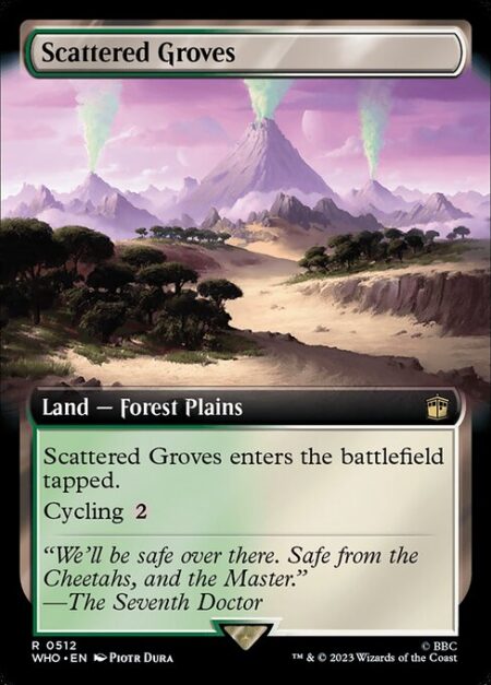 Scattered Groves - ({T}: Add {G} or {W}.)