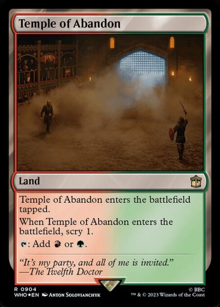 Temple of Abandon - Temple of Abandon enters the battlefield tapped.