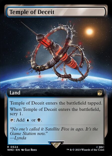 Temple of Deceit - This land enters tapped.