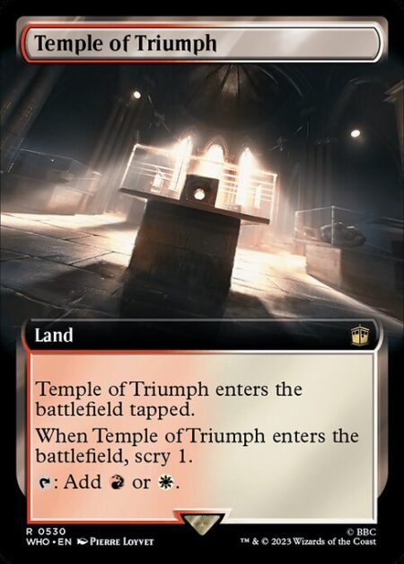 Temple of Triumph - Temple of Triumph enters the battlefield tapped.