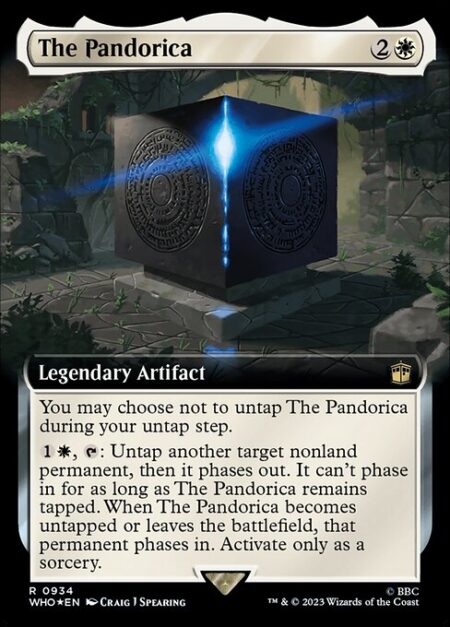 The Pandorica - You may choose not to untap The Pandorica during your untap step.