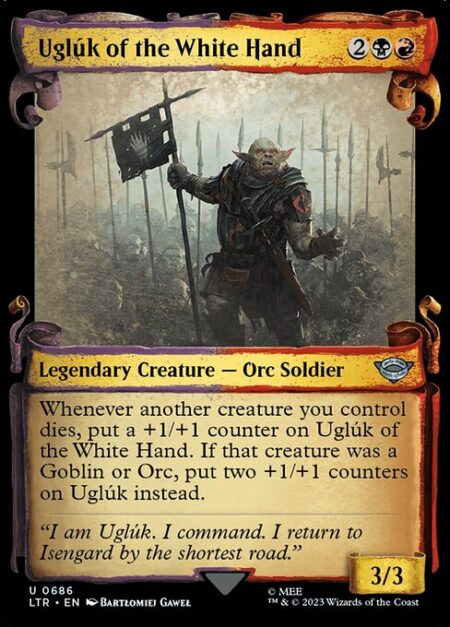 Uglúk of the White Hand - Whenever another creature you control dies