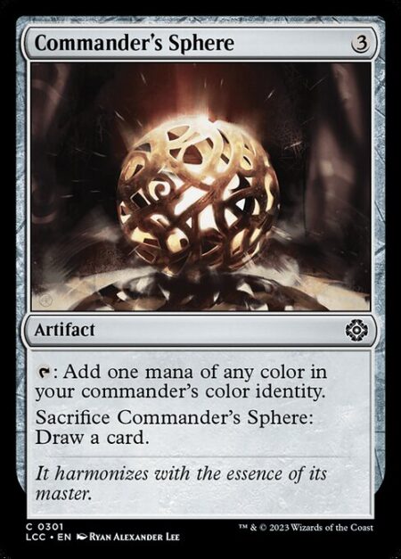 Commander's Sphere - {T}: Add one mana of any color in your commander's color identity.