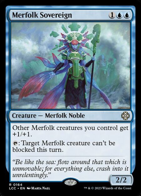 Merfolk Sovereign - Other Merfolk creatures you control get +1/+1.