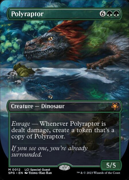 Polyraptor - Enrage — Whenever Polyraptor is dealt damage