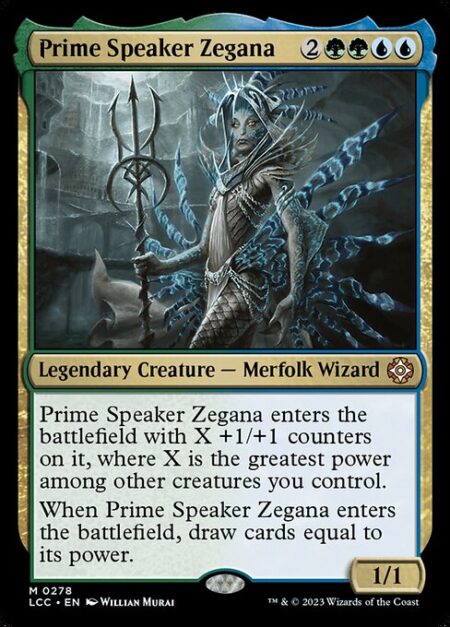 Prime Speaker Zegana - Prime Speaker Zegana enters the battlefield with X +1/+1 counters on it