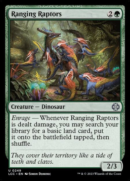 Ranging Raptors - Enrage — Whenever Ranging Raptors is dealt damage