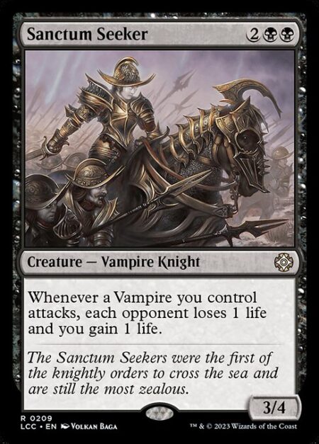 Sanctum Seeker - Whenever a Vampire you control attacks