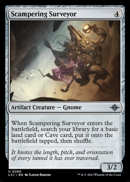 Scampering Surveyor - When Scampering Surveyor enters the battlefield