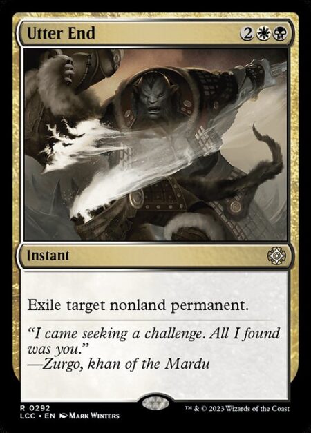 Utter End - Exile target nonland permanent.