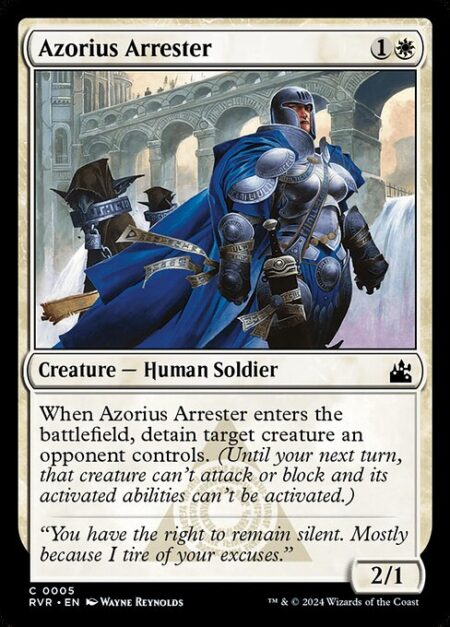 Azorius Arrester - When Azorius Arrester enters the battlefield