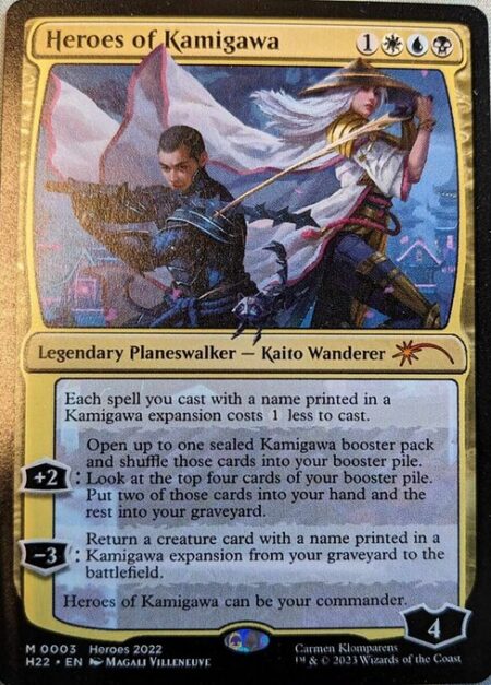 Heroes of Kamigawa - Each spell you cast with a name printed in a Kamigawa expansion costs {1} less to cast.