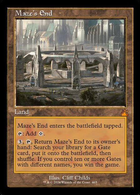 Maze's End - Maze's End enters the battlefield tapped.