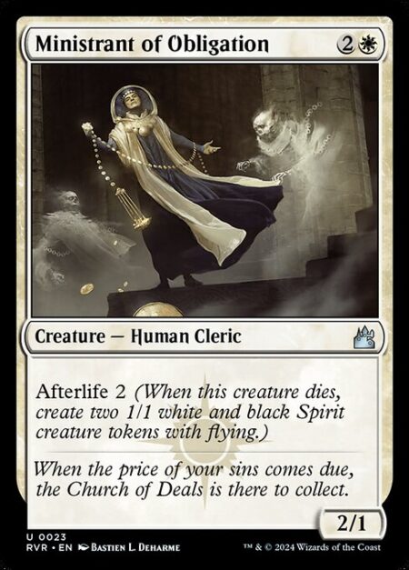 Ministrant of Obligation - Afterlife 2 (When this creature dies