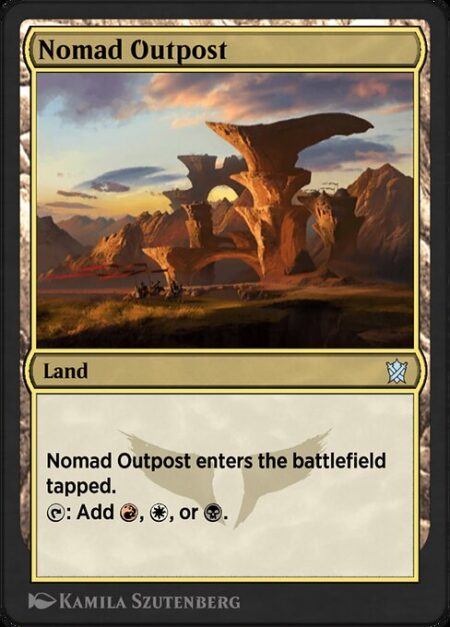 Nomad Outpost - Nomad Outpost enters tapped.