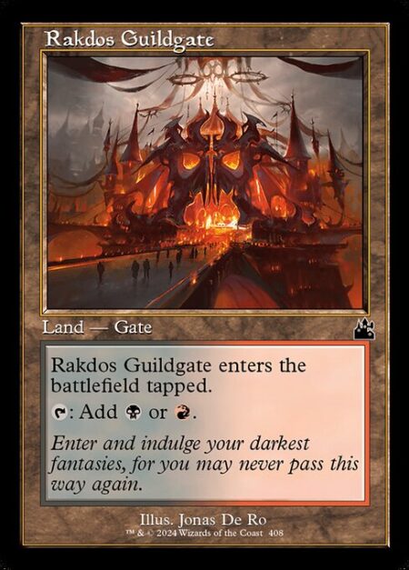 Rakdos Guildgate - Rakdos Guildgate enters the battlefield tapped.