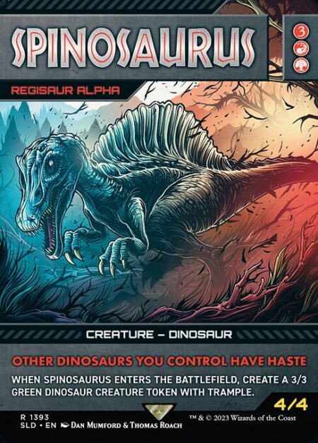 Regisaur Alpha - Other Dinosaurs you control have haste.