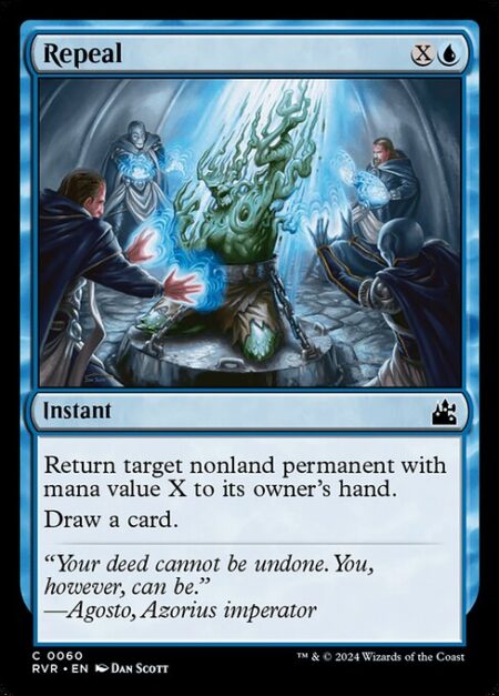 Repeal - Return target nonland permanent with mana value X to its owner's hand.