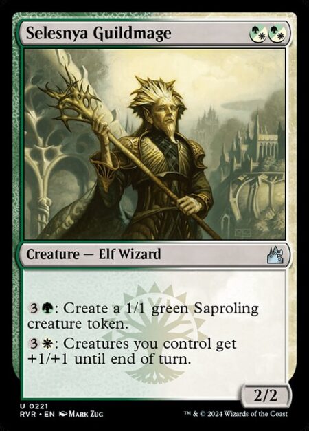 Selesnya Guildmage - {3}{G}: Create a 1/1 green Saproling creature token.