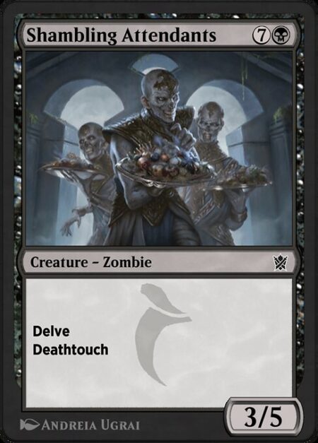 Shambling Attendants - Delve (Each card you exile from your graveyard while casting this spell pays for {1}.)