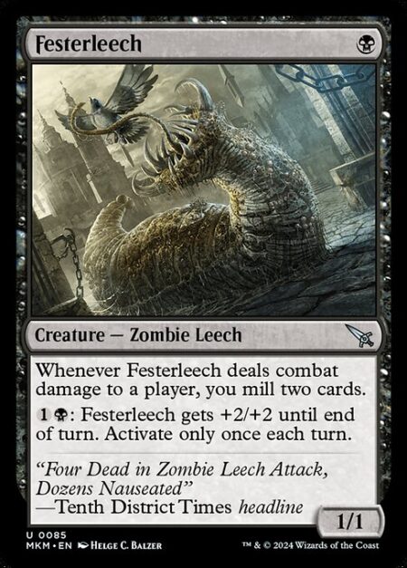 Festerleech - Whenever Festerleech deals combat damage to a player