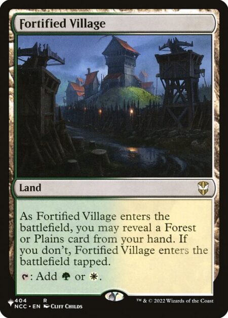 Fortified Village - As Fortified Village enters the battlefield