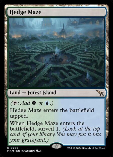 Hedge Maze - ({T}: Add {G} or {U}.)
