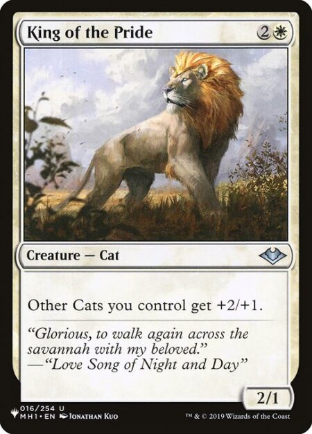 King of the Pride - Other Cats you control get +2/+1.