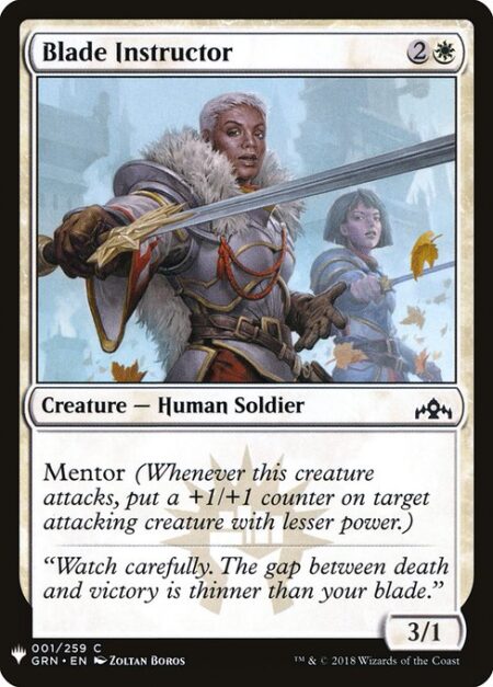 Blade Instructor - Mentor (Whenever this creature attacks