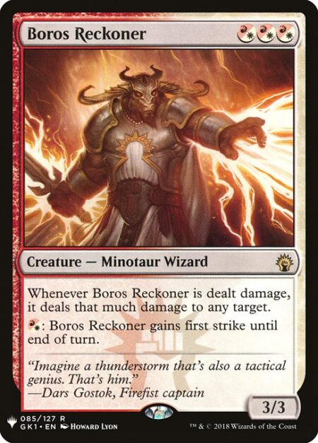 Boros Reckoner - Whenever Boros Reckoner is dealt damage