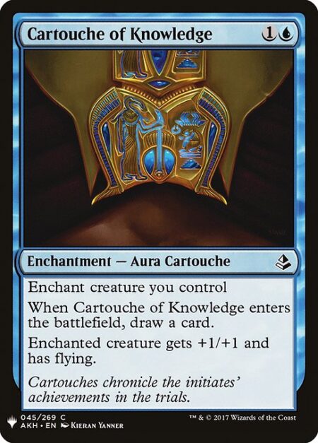 Cartouche of Knowledge - Enchant creature you control