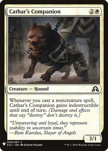 Cathar's Companion - Whenever you cast a noncreature spell