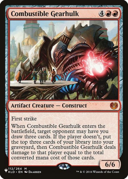 Combustible Gearhulk - First strike