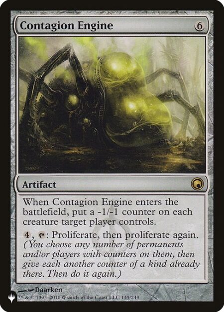 Contagion Engine - When Contagion Engine enters the battlefield