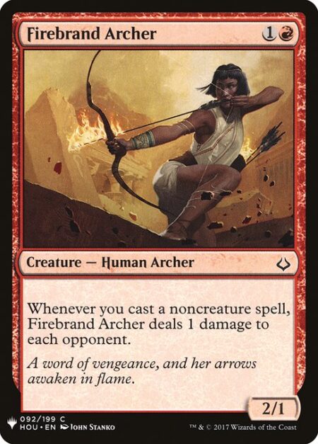 Firebrand Archer - Whenever you cast a noncreature spell