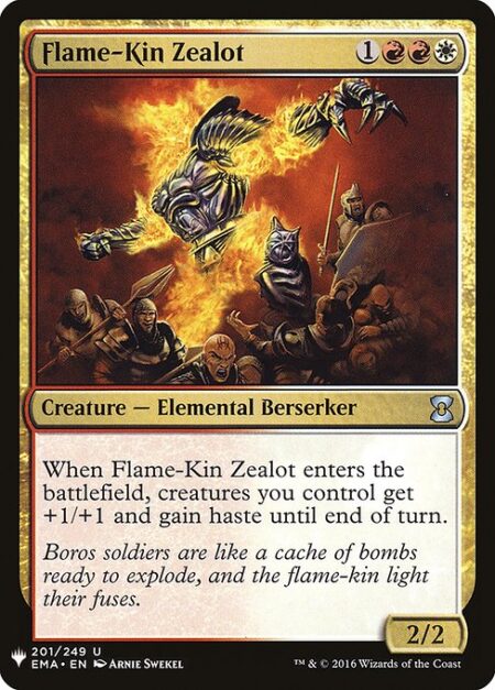 Flame-Kin Zealot - When Flame-Kin Zealot enters the battlefield
