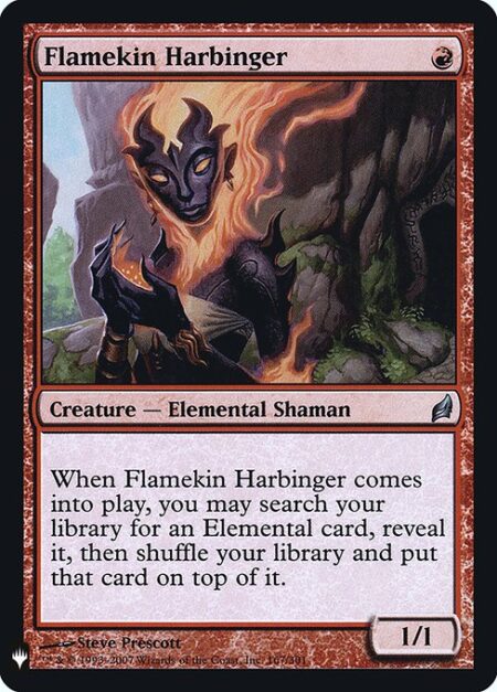 Flamekin Harbinger - When Flamekin Harbinger enters the battlefield