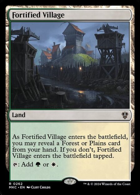 Fortified Village - As Fortified Village enters the battlefield