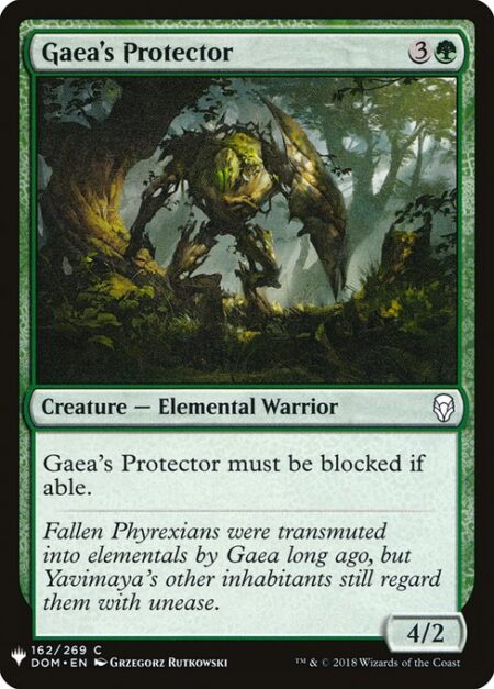 Gaea's Protector - Gaea's Protector must be blocked if able.