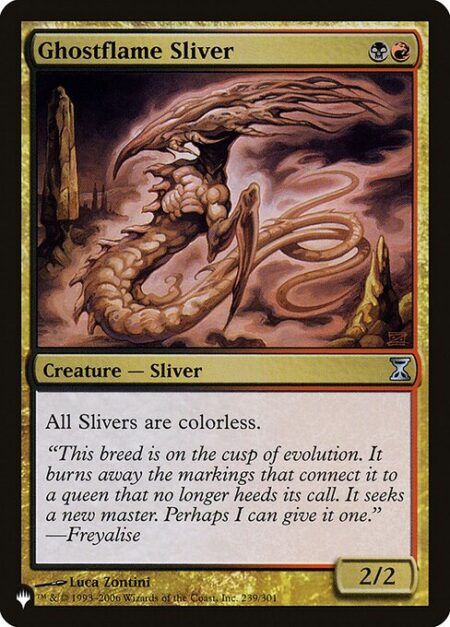 Ghostflame Sliver - All Slivers are colorless.