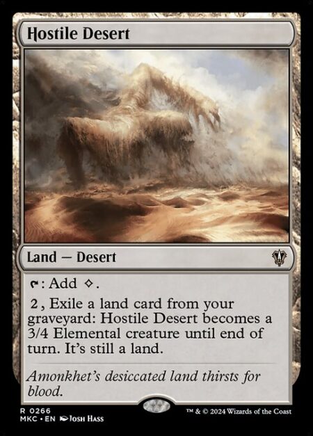 Hostile Desert - {T}: Add {C}.