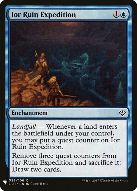 Ior Ruin Expedition - Landfall — Whenever a land enters the battlefield under your control