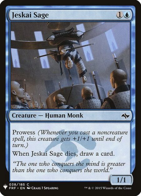 Jeskai Sage - Prowess (Whenever you cast a noncreature spell